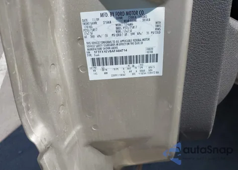 2010 Ford F-150 Fx4/Lariat/Xl/Xlt из США, поврежденный, VIN 1FTFX1EV8AFA84714